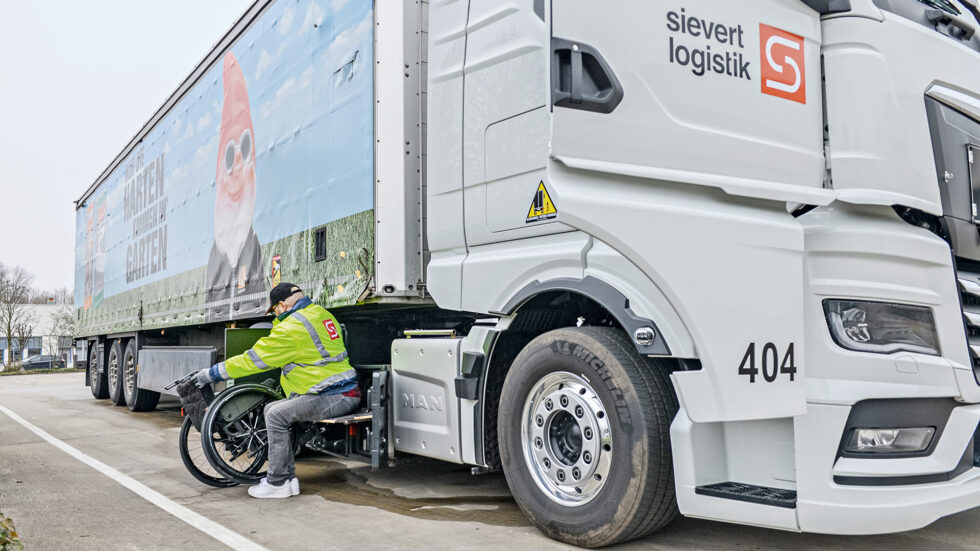 Sievert Logistik: Erster Berufskraftfahrer mit Handicap am Start
